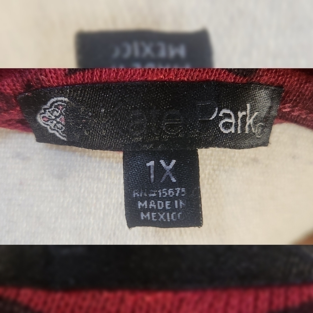 Kate Park 3/4 Sleeve Top Sz 1X - Picture 6 of 7